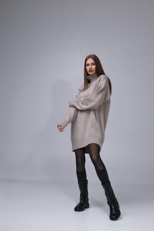 MERINO VILNAS KLEITA AR APKAKLI EVELIN - Image 5