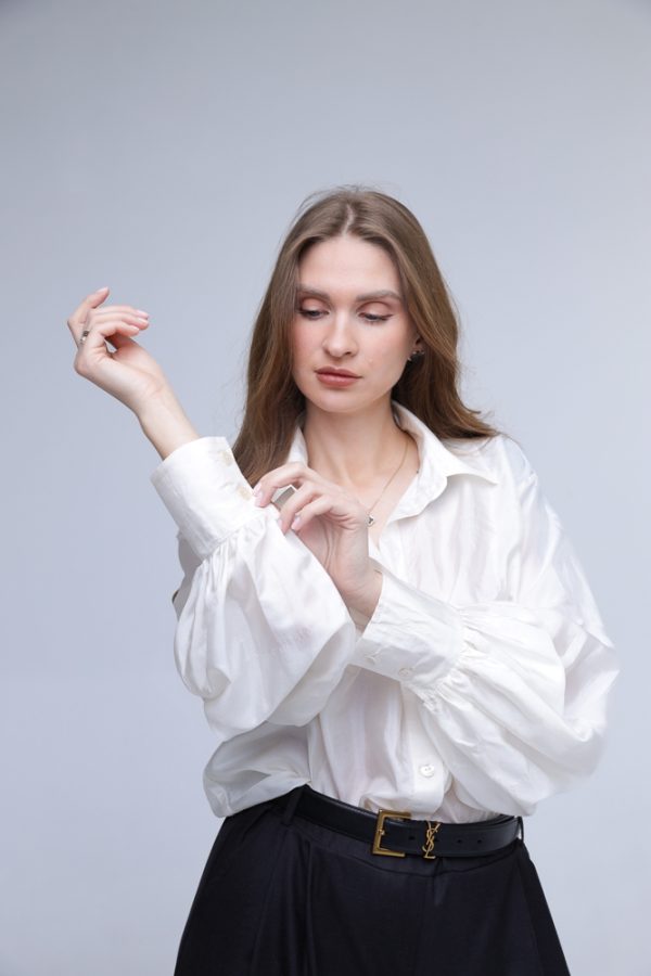 100% ZĪDA OVERSIZE KREKLS - Image 9