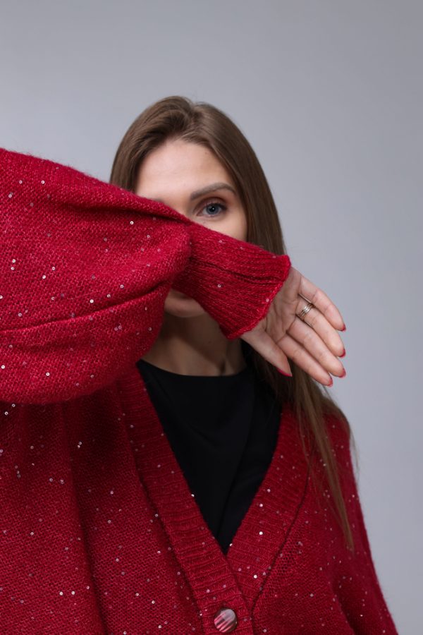 KIDMOHĒRAS KARDIGĀNS DIAMONDS AR FLITERIEM - Image 3