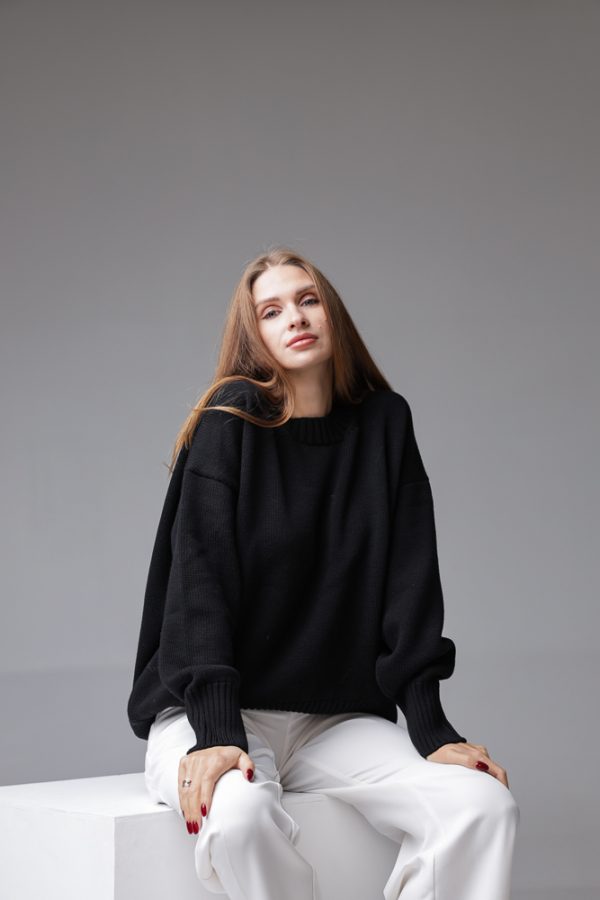 MERINO VILNAS DŽEMPERIS OVERSIZE “NIKOLE” - Image 2