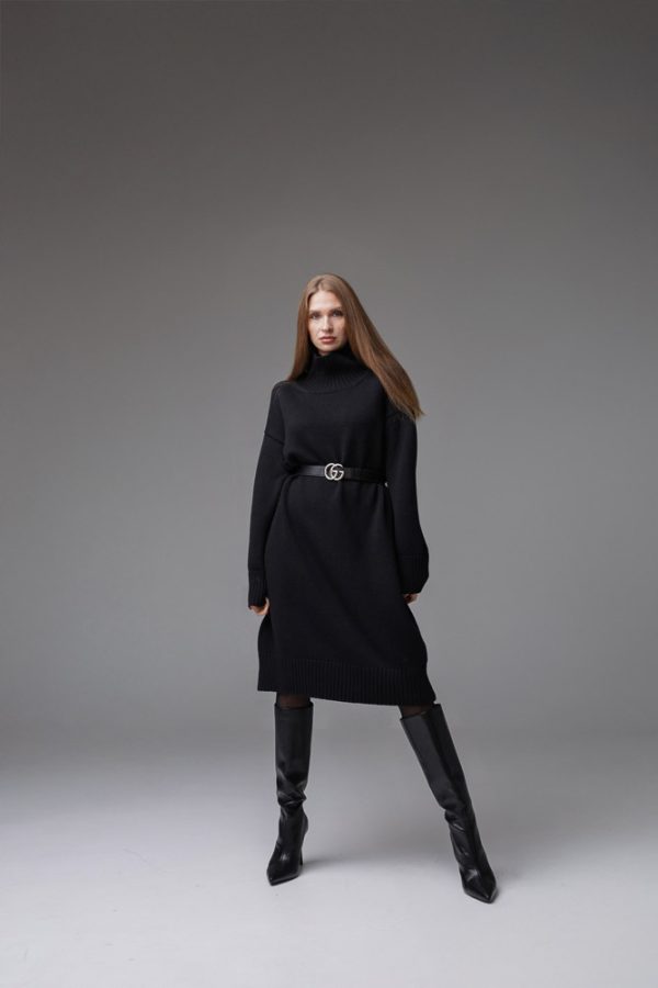 MERINO VILNAS KLEITA AR APKAKLI EVELIN MAXI - Image 6